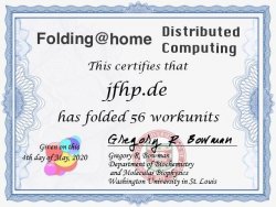 Solche schicken Zertifikate kann man sich bei Folding@Home herunterladen. Bringt zwar nix, sieht aber gut aus :-)  